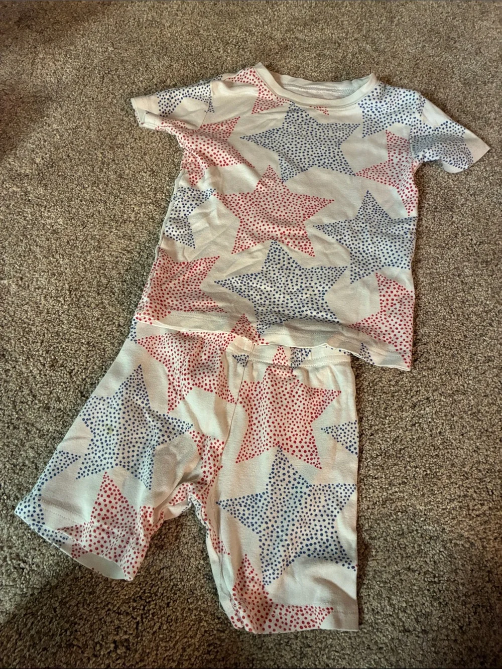 Carter’s Patriotic Red White & Blue Star Pajama Set Size 3T